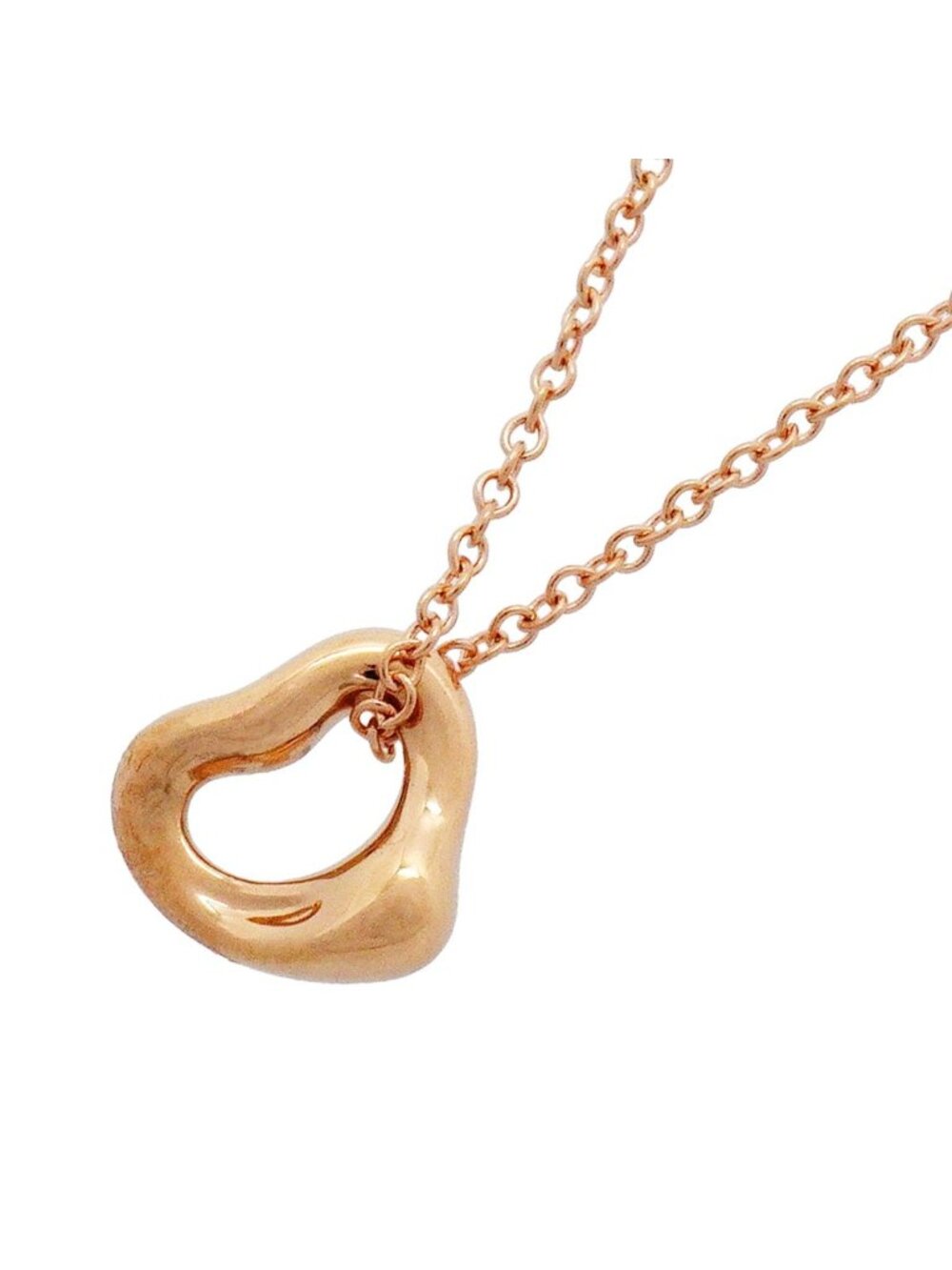 Tiffany & Co Necklace Open Heart 18k Pink Gold